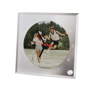 הדפסה על שעון זכוכית מראה ריבוע