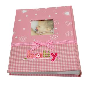 אלבום תמונות ראשון לתינוק ל- 300 תמונות - לבבות-בנות