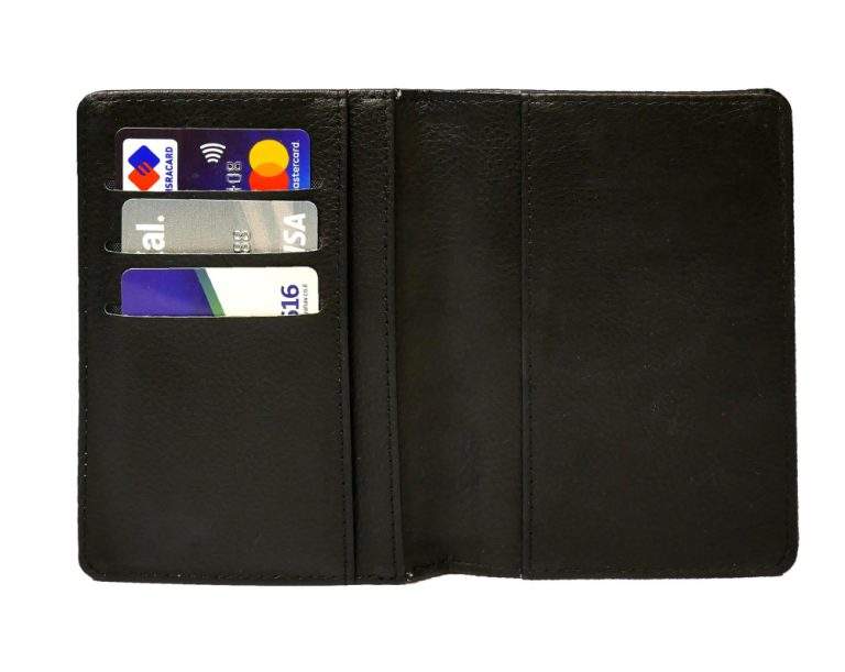 נרתיק לדרכון שחור פנים