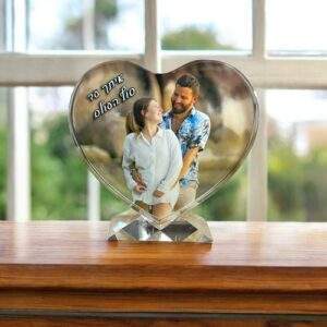 זכוכית קריסטל  לב