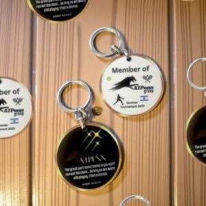 מחזיק מפתחות לב דו צדדי - עיגול