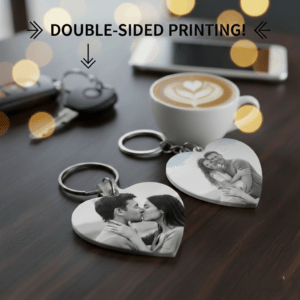 מחזיק מפתחות לב דו צדדי