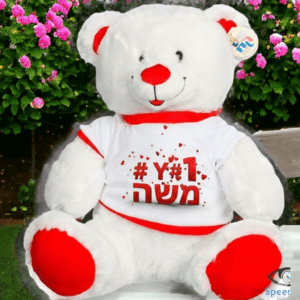 הדפסה על דובי מחייך 50 ס"מ