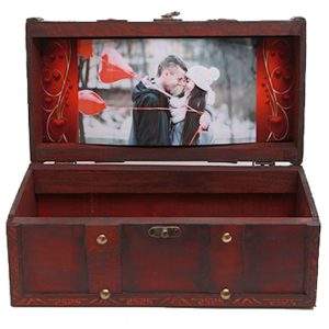 תיבת אוצרות בצבע חום - חום-אגוז