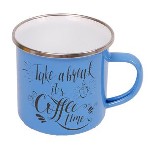 הדפסה על ספל אמייל - תכלת