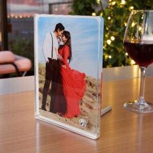 זכוכית קריסטל עם מעמד יהלום 13X18 - 13x18