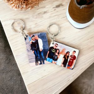 מחזיק מפתחות בצורת מלבן דו צדדי