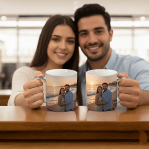 הדפסה על ספל ידית כסופה מעוצב עם סטייל