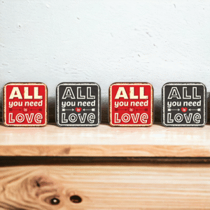 סט תחתיות מעץ בעיצוב אישי