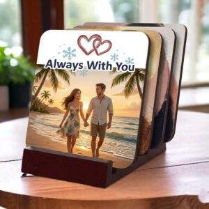 סט תחתיות עץ בעיצוב אישי