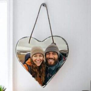 אבן בזלת לב לתליה על הקיר