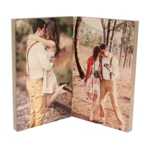 בלוק עץ זוגי ל-2 תמונות