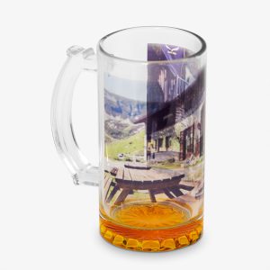 סט מתנה לגבר | כוס בירה ומחזיק מפתחות פותחן - צהוב