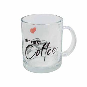 הדפסה על ספל זכוכית שקוף - ferst-coffee