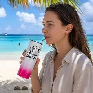 כוס תרמית עם קש זרחני | 600 מ"ל