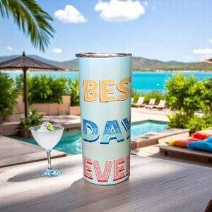 כוס תרמית עם סטייל | 600 מ"ל | עם קש