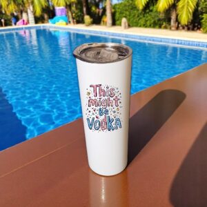 כוס תרמית ממותגת עם קש 600 מ"ל