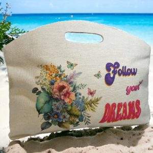 הדפסה על תיק בד לים ולבריכה - 2 צדדים