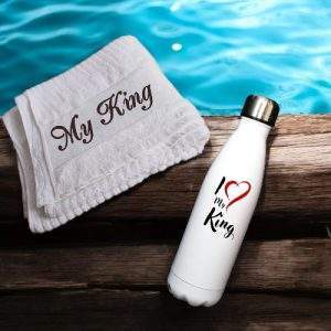סט מתנה לגבר: מגבת ובקבוק תרמי באולינג