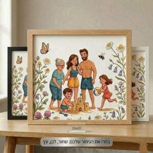 מסגרת עץ לתמונה גודל 20X20