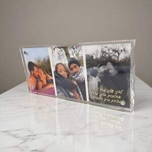 בלוק זכוכית אקרילית קולאז' 3 תמונות