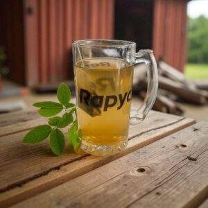 הדפסה על כוס זכוכית שקופה לתה ולקפה בעיצוב כוס בירה