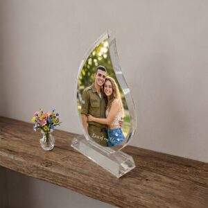 בלוק זכוכית קריסטל להבה של אהבה