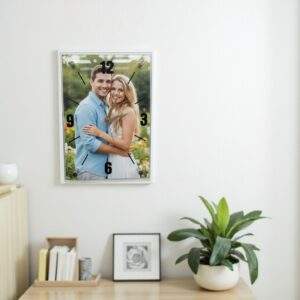 שעון קיר זכוכית יוקרתי עם הדפסה