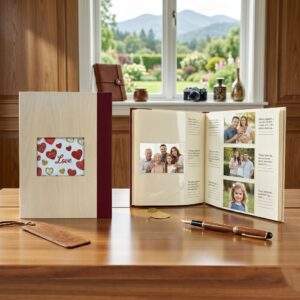 אלבום כיסים מעץ טבעי ל-300 תמונות גודל 10X15