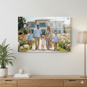 הדפסה על זכוכית  גודל 85X60 ס"מ