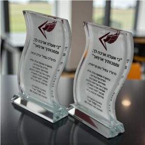 מגן הוקרה זכוכית קריסטל לחיילים בלבד