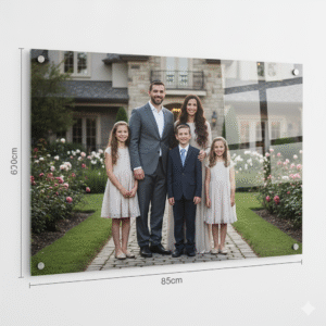 הדפסה על זכוכית לתלייה גודל 85X60 ס"מ