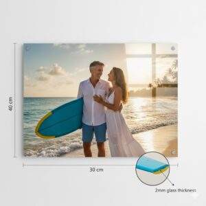 הדפסה על זכוכית גודל 40X30 לתלייה