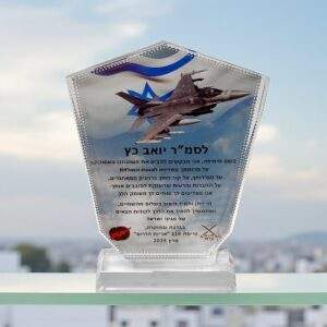 מגן הוקרה זכוכית קריסטל לחיילים בלבד