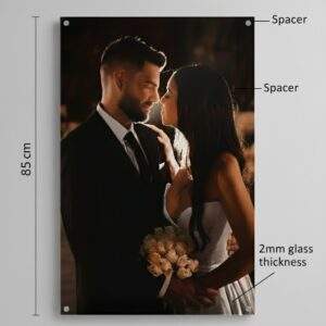 הדפסה על זכוכית לתלייה גודל 60X85 ס"מ