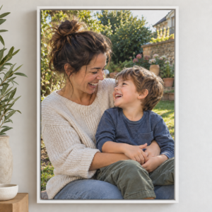 קנבס פרמיום מרחף גודל 60X90 - לבן