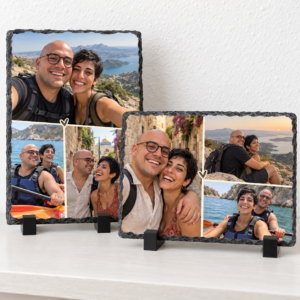 קולאז׳ טיולים של זוג בדוגמאות בזלת לאורך ולרוחב