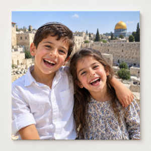 צילום ילדים ריבועי ללא מסגרת